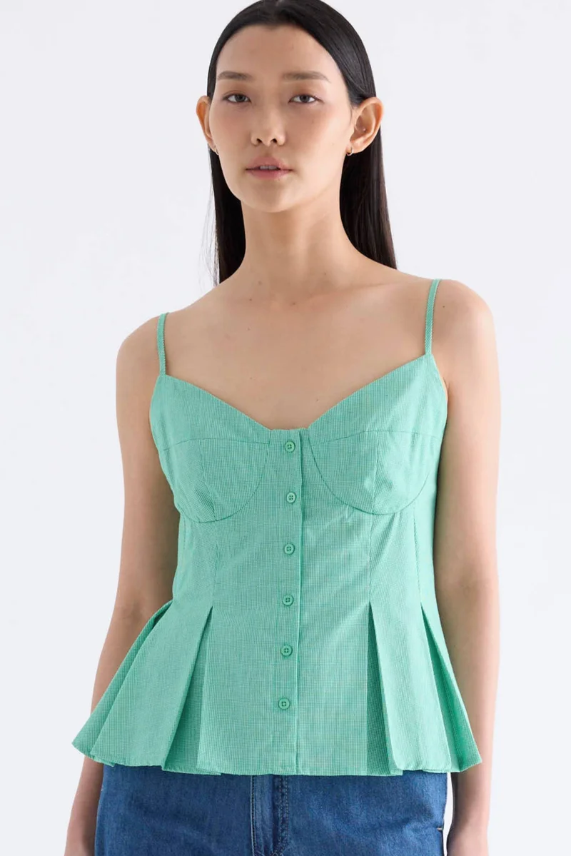 ذا اديتورز ماركت Kara Pleated Bustier Top