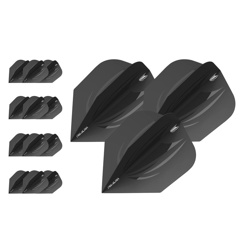 Target Darts 5 x Sets of ID Pro. Ultra Black No.6 Dart Flights - 15 in Total - Image 1