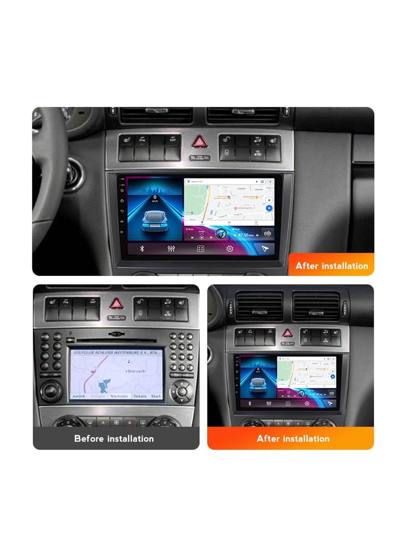 Android Car Stereo for Mercedes-Benz C-Class W203 W209 C180 C200 Cl203 C209 A209 2004 2005 2006 2007 2008 2009 2010 2011 9 inch IPS Touch DSP GPS WIFI BT Mirror Link USB DAB/DTV/DVR with AHD Camera