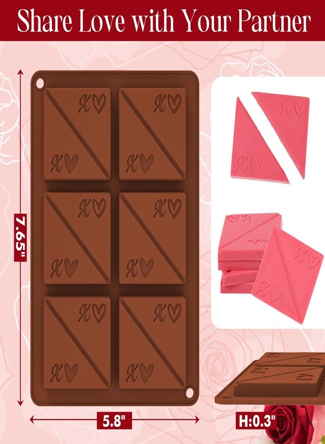 Webake Square Break-Apart Chocolate Mold, 2 Pack Silicone Conversation Chocolate Molds, Romantic Couples Chocolate Mold - Image 3