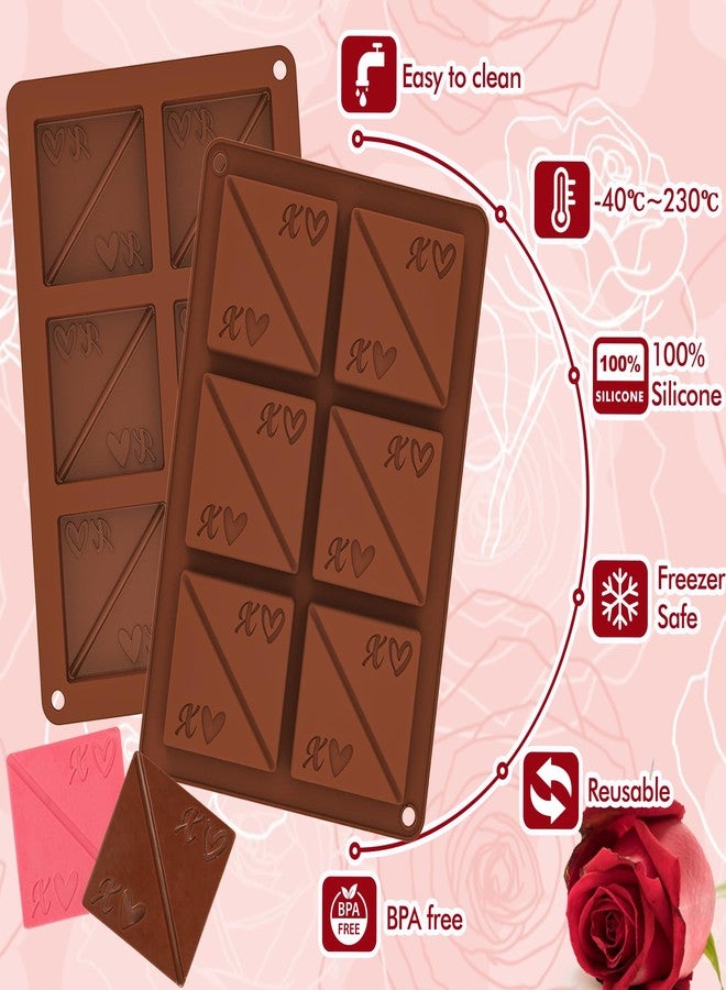 Webake Square Break-Apart Chocolate Mold, 2 Pack Silicone Conversation Chocolate Molds, Romantic Couples Chocolate Mold - Image 5