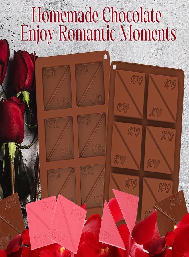 Webake Square Break-Apart Chocolate Mold, 2 Pack Silicone Conversation Chocolate Molds, Romantic Couples Chocolate Mold - Image 2