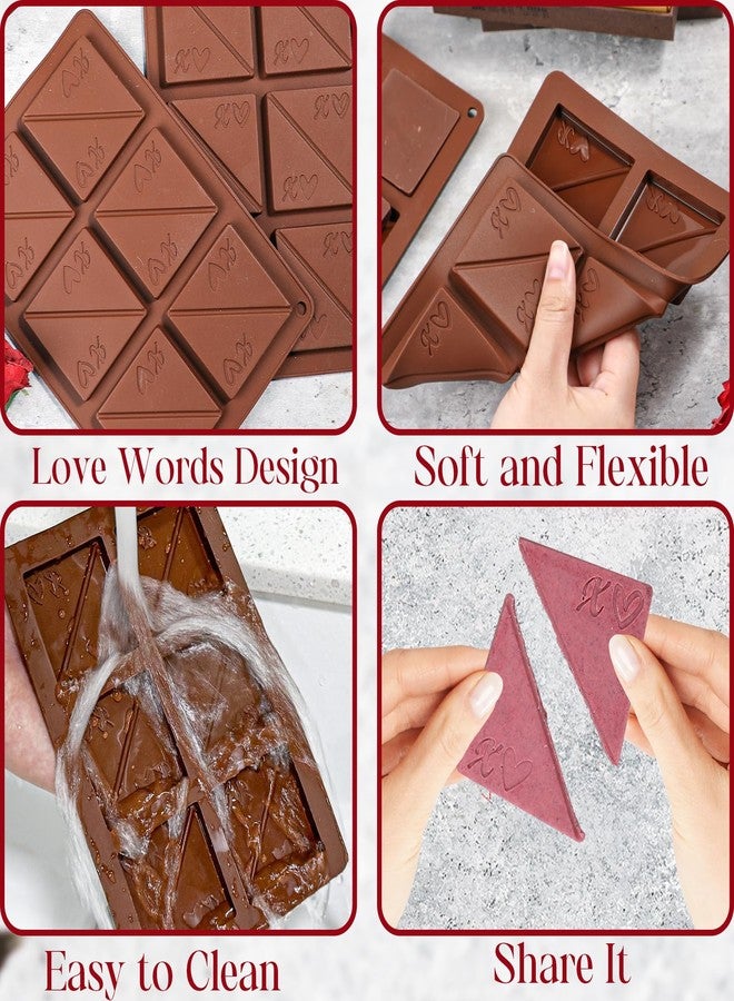 Webake Square Break-Apart Chocolate Mold, 2 Pack Silicone Conversation Chocolate Molds, Romantic Couples Chocolate Mold - Image 4