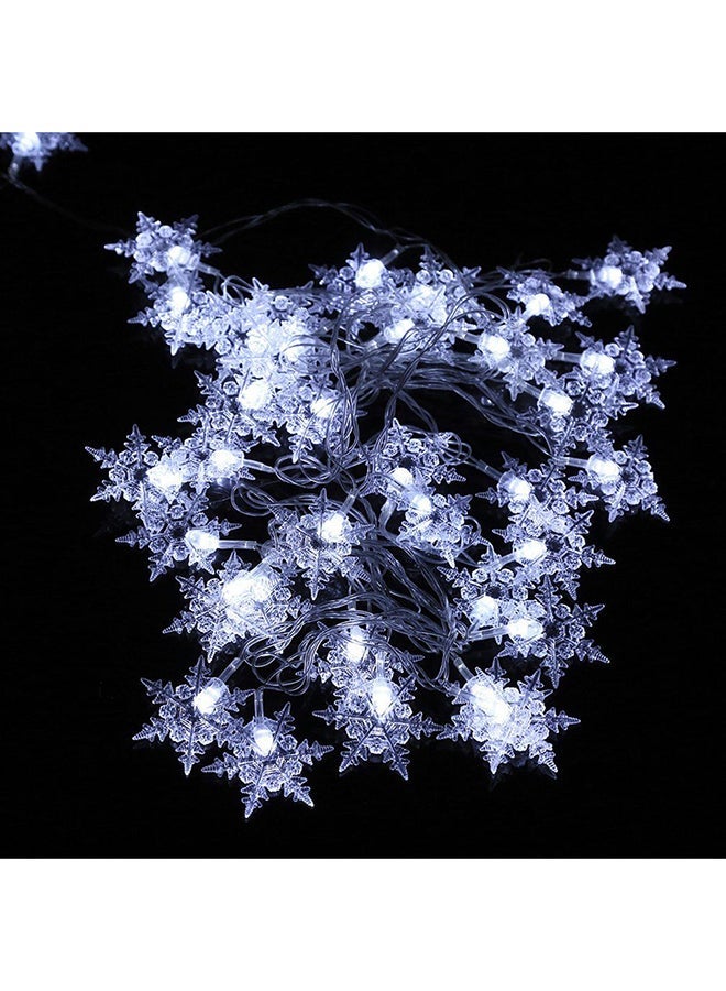 20 LED Snowflake Shape Light White 2.1meter - Image 2