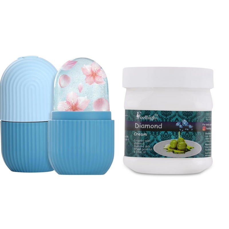 Feelhigh Acne Pimple Spot Removal Combo Face Ice Roller 10gm Alpha Arbutin Diamond Skin Moisturize Cream 500ml For Clear SmootherFree Skin All Skin Types - Image 1