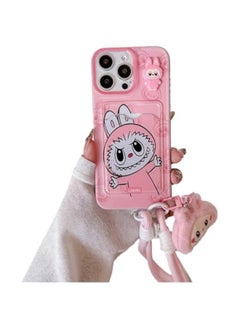 Arabest Kawaii Pink Silicone Lanyard Phone Case for iPhone 12 Pro Max - Scratch Resistant and Shockproof for Girls and Women  - Image 1