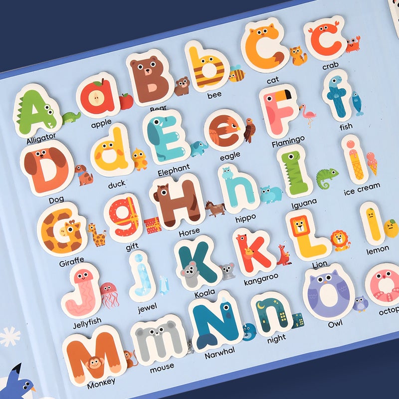 Children'S Cartoon Magnetic English Letter Jigsaw Puzzle Words Ten-Grid Array Mathematics Addition And Subtraction Teaching Aids Decomposition Toys - Image 3