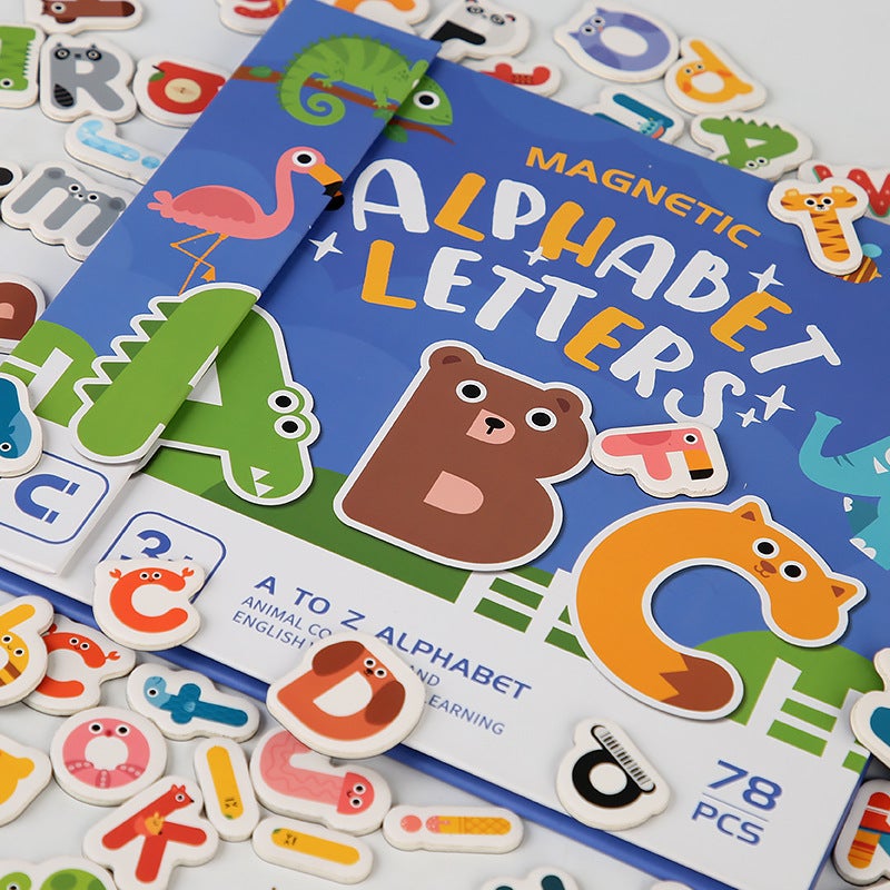 Children'S Cartoon Magnetic English Letter Jigsaw Puzzle Words Ten-Grid Array Mathematics Addition And Subtraction Teaching Aids Decomposition Toys - Image 2