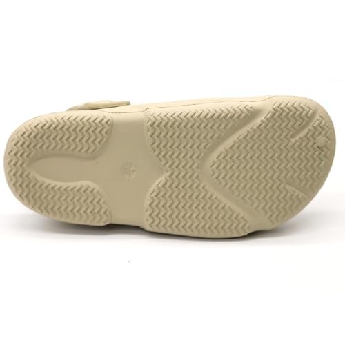 SVAAR Men's Premium Comfortable Clogs || Effortless All-Day Ease With Supportive Back Strap Sandals For Men Beige, 6 UK - Image 4