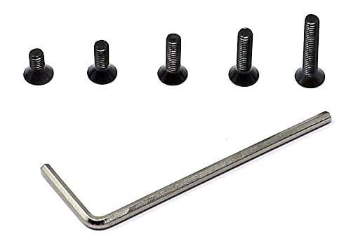 iexcell 250 Pcs M3 x 6/8/10/12/16 Alloy Steel 10.9 Grade Hex Socket Flat Head Cap Screws Bolts Assortment Kit, Black Oxide Finish - Image 3