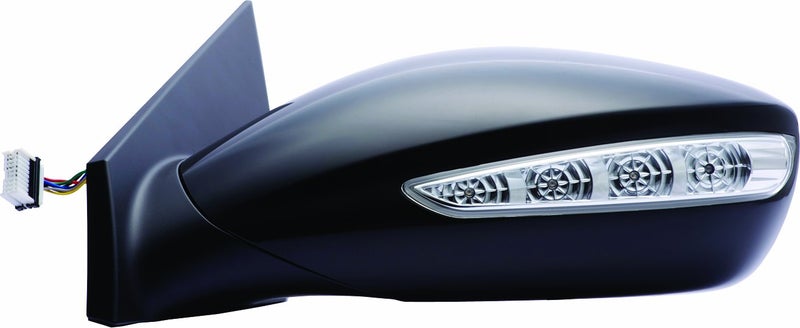 Fit System Driver Side Mirror for Hyundai Sonata wTurn Signal Black PTM Foldaway Power