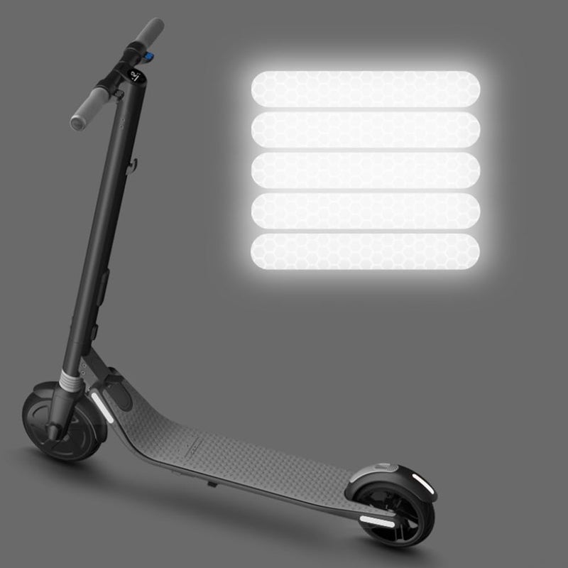 Reflective Safety Stickers for Electric Scooter Waterproof Tape Silver Pack - Image 2