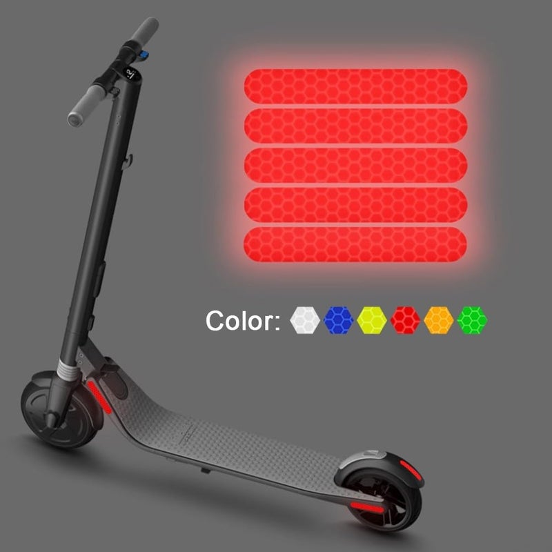 Reflective Safety Stickers for Electric Scooter Waterproof Tape Silver Pack - Image 3