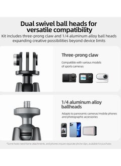 TELESIN Magnetic Mount Magnet Metal Mounts Accessories for Action Camera, 360 Quick Release Car Holder Attach for GoPro Max Hero 12 11 10 9 8 7 6 Insta360 X2 X3 Go3 Ace Pro DJI Action 4 Osmo Pocket 3  - Image 2