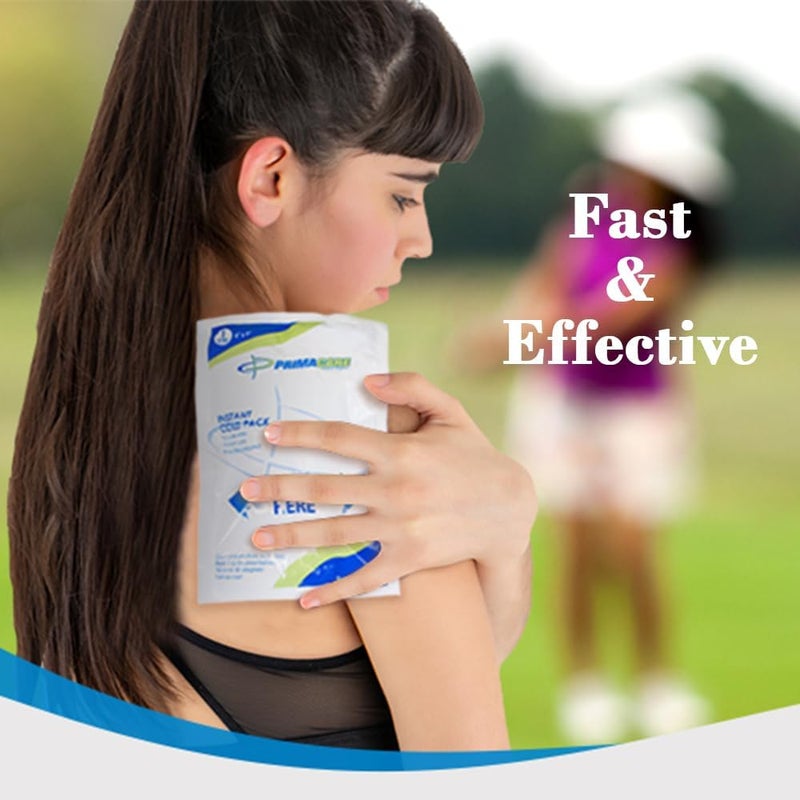 PRIMACARE حزم الثلج الفورية Primacare PCP69 6 × 9 24 حزمة ثلج قابلة للتصرف مع أغطية غير منسوجة لتخفيف الألم والتورم والالتهابات والتواءات وآلام الأسنان والإسعافات الأولية للرياضيين والأنشطة الخارجية - Image 5