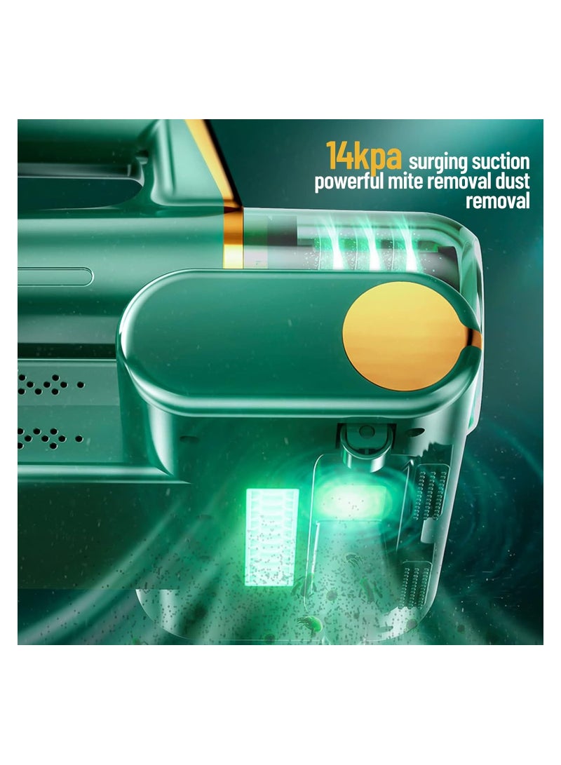 كابتن تيك Handheld Cordless Vacuum Cleaner for Mattresses, Sofas, and Carpets with UV Germicidal Lamp, Washable HEPA Filter, and Deep Cleaning for Dust Mites and Germs. - Image 3