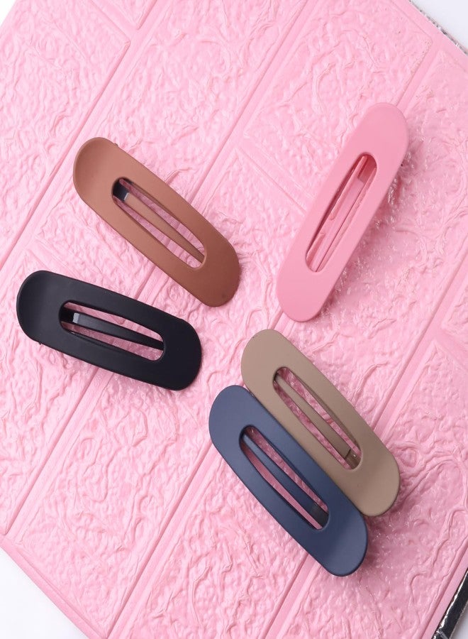 BellaStella Korean Fashion Flower Matte Hair Claw for Women Large Strong Hold Hair Clips for Thick, Thin & Long Clutches Hair Accessories for Women & Girls (Pack of 4 Pcs) (Flat Claw (5 Pcs)) - Image 4