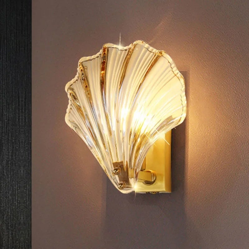 Light Luxury Nordic Minimalist Crystal Shell Wall Lamp - Image 2