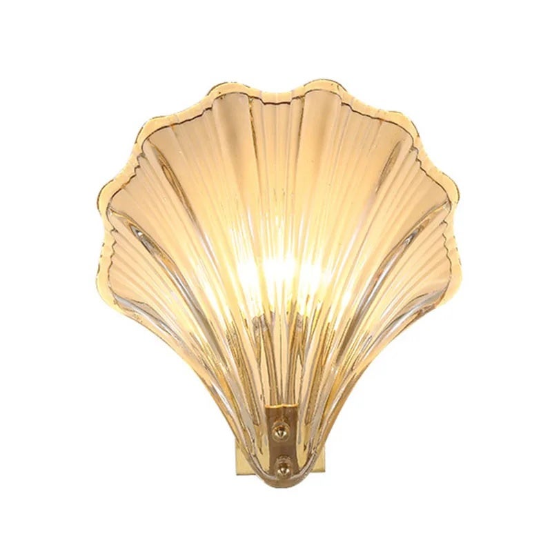 Light Luxury Nordic Minimalist Crystal Shell Wall Lamp - Image 1