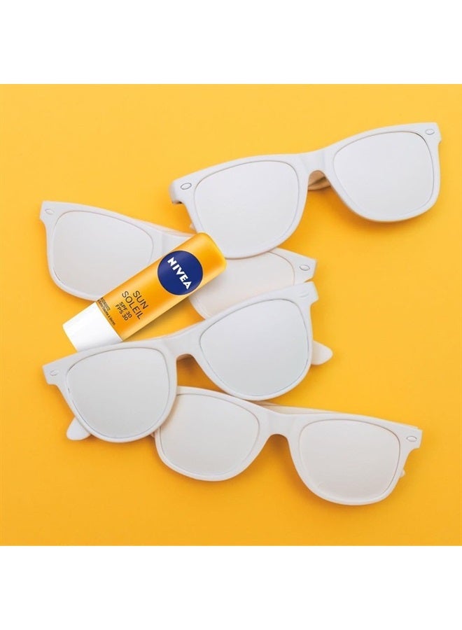 Nivea بلسم شفاه واقي من الشمس مع SPF 30، عبوة مزدوجة (2 × 4.8 جرام) (مستورد من كندا) - Image 3