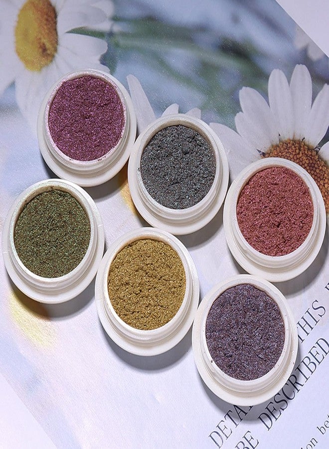Juland Dual Effects Cat Eye & Aurora Nail Powder - 6 Colors Pearl Glitter for Stunning Crystal Sand & Aurora Nails - Image 2