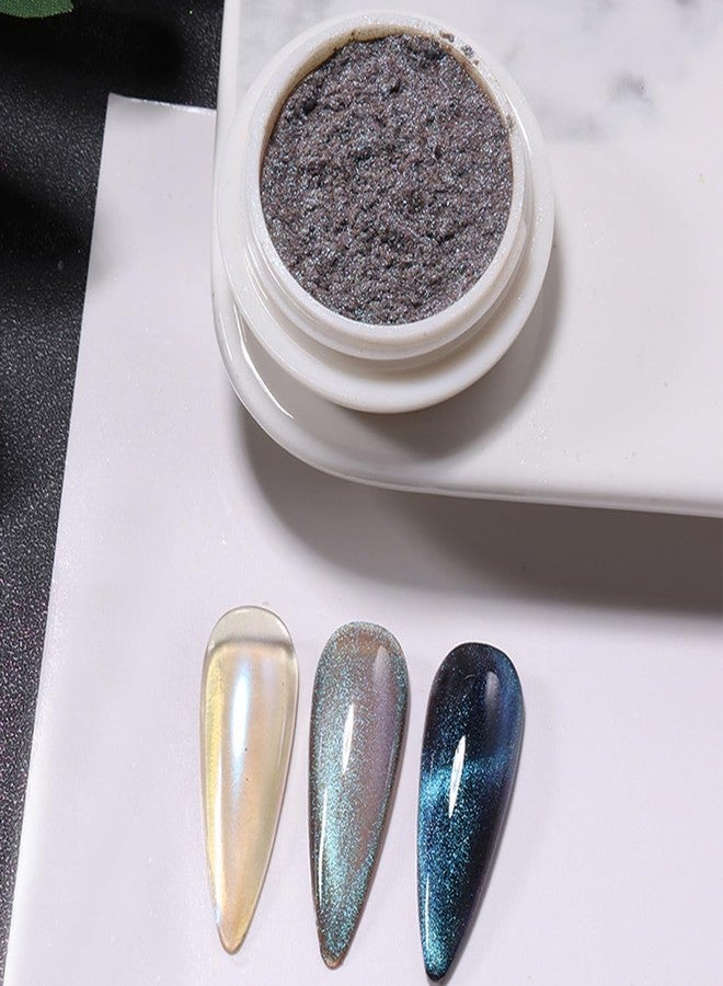 Juland Dual Effects Cat Eye & Aurora Nail Powder - 6 Colors Pearl Glitter for Stunning Crystal Sand & Aurora Nails - Image 5