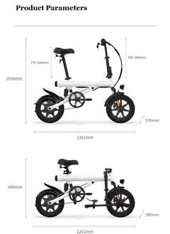 Gasin Adult E-Bike scooter, 50KM Range, 400W Motor, 14-inch Shock-Absorbing Tires, Foldable, Specialized for Commuting, Beach, Sandy Ground & Mountain Riding  - Image 5