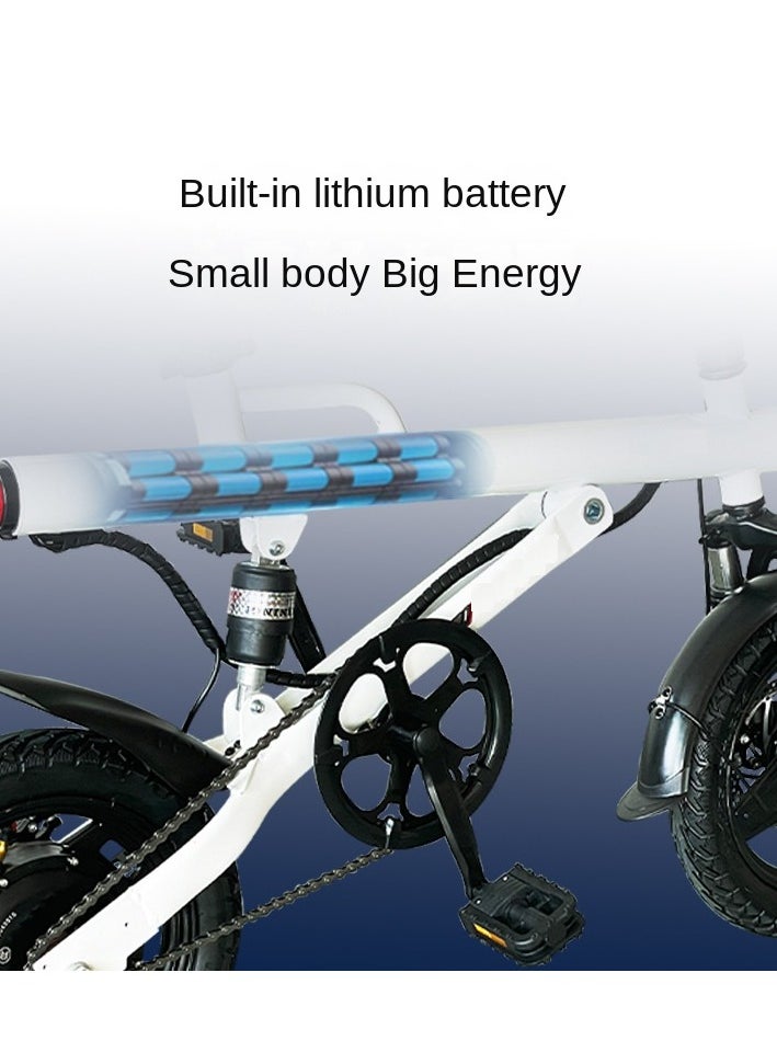 Gasin - Adult E-Bike scooter, 50KM Range, 400W Motor, 14-inch Shock-Absorbing Tires, Foldable, Specialized for Commuting, Beach, Sandy Ground & Mountain Riding - Image 1