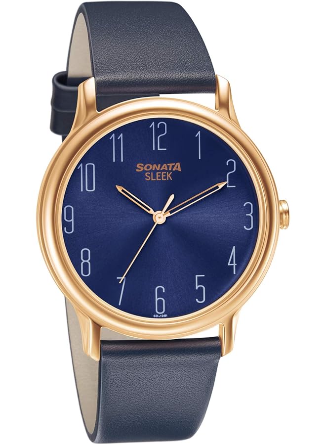 Sonata Sleek Analog Blue Dial Men's Watch 7128Wl05/Nn7128Wl05 - Image 1