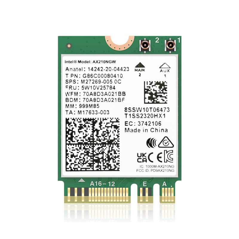 OKN AX210NGW WiFi 6E Card M.2 5400Mbps Tri-Band Wireless Module for Laptop,11AX WiFi Adapter with Bluetooth 5.3,MU-MIMO, Ultra-Low Latency, NGFF, Supports Windows 11/10 (64bit) - Image 5