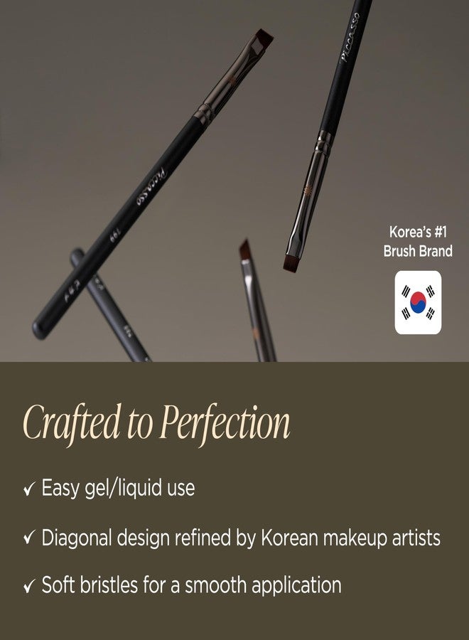 Piccasso 798 Flat Eyeliner Brush - Professional Thin Angled Brush for Gel and Liquid Eyeliner, Soft Bristles for Tightlining and Lash Line, Eye Makeup and Facial Brush from K-Beauty Brand - Image 3