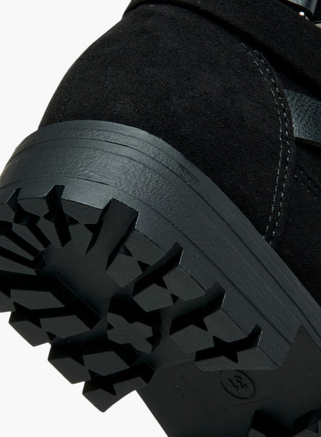 Flora Bella By Shoexpress Strap Accent High Cut Boots with Zip Closure - Image 5