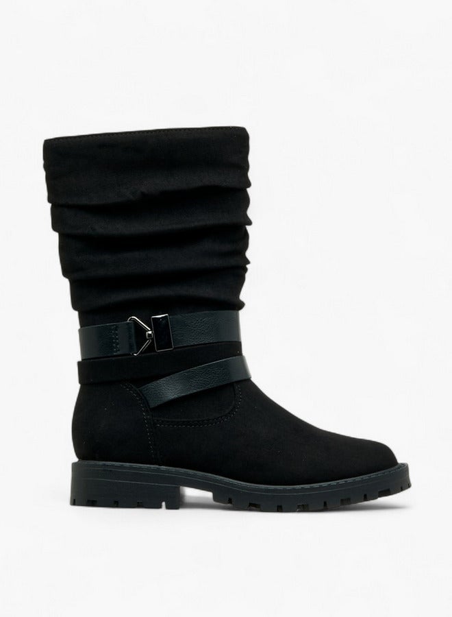 Flora Bella By Shoexpress Strap Accent High Cut Boots with Zip Closure - Image 1