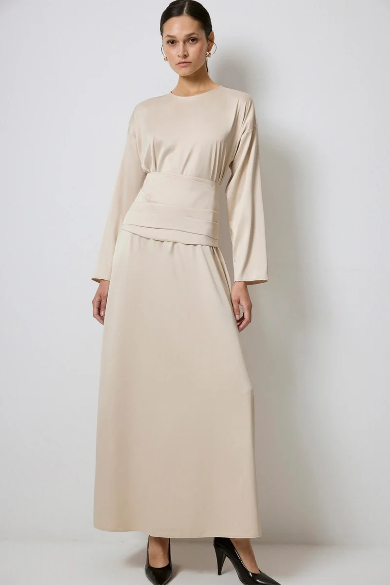 توتشي Satin Dress with Bodice