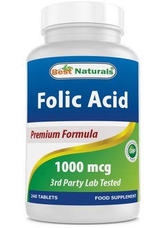 Folic Acid 1000 Mcg (Vitamin B9) 240 Tablets (1000 Mcg)