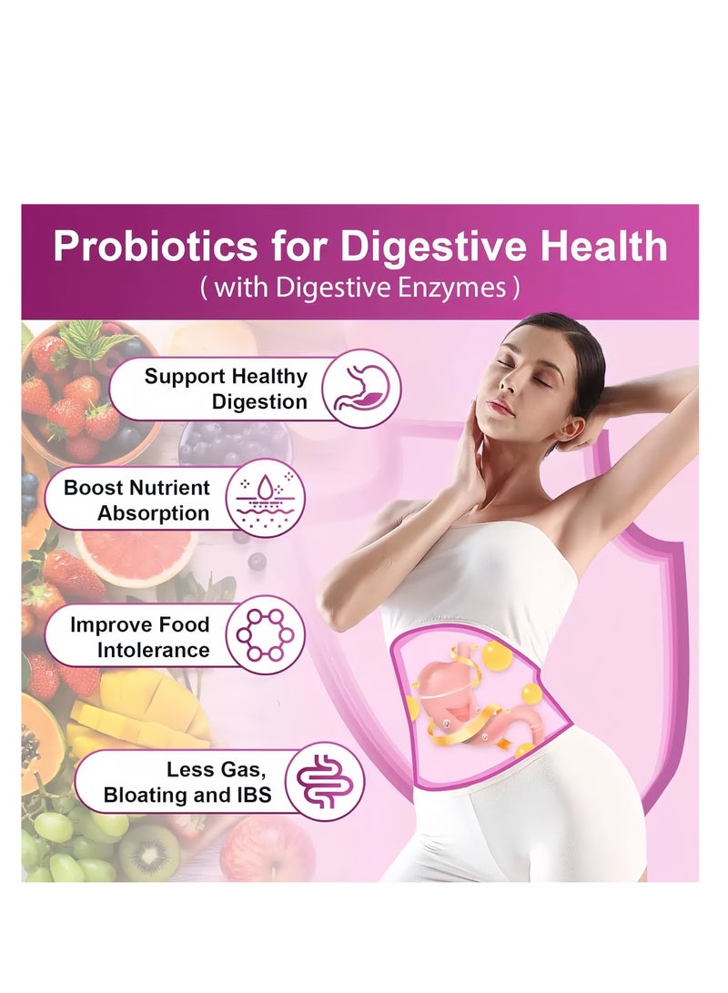 Probiotic Live Women’s Probiotic, 90 Caps 100 Billion CFU 31 Strains, with Organic Prebiotics Cranberry, Digestive Immune, Shelf Stable, Delayed Release, No Soy Gluten Dairy - Image 3