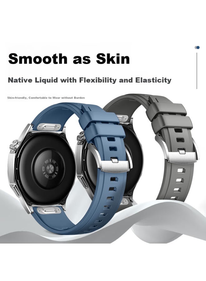 Wei Qiantu Wqtc Silicone Composite Watch Strap For Huawei Watch Gt5/5pro/gt4/watch4pro | 46/48mm Dial - Buckle Closure Official Same - Image 3