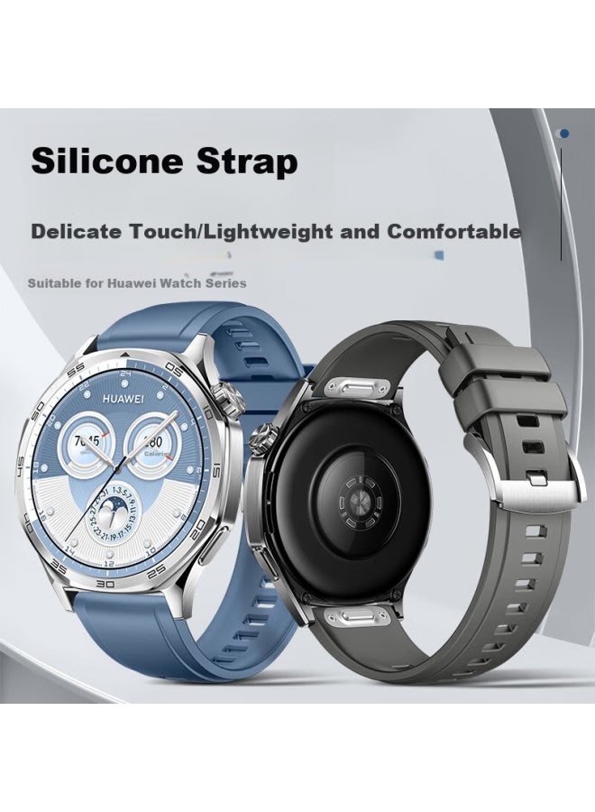 Wei Qiantu Wqtc Silicone Composite Watch Strap For Huawei Watch Gt5/5pro/gt4/watch4pro | 46/48mm Dial - Buckle Closure Official Same - Image 2