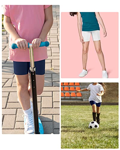 BOOPH Girls Bike Shorts Cartwheel Dance Shorts for Kids Under Dress 5-6 Years Navy 3 Pack - Image 5