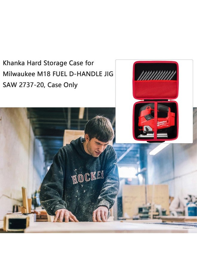 خانكة حقيبة تخزين صلبة بديلة من khanka لمنشار JIG SAW FUEL D-HANDLE M18 من Milwaukee 2737-20، حقيبة فقط - Image 5