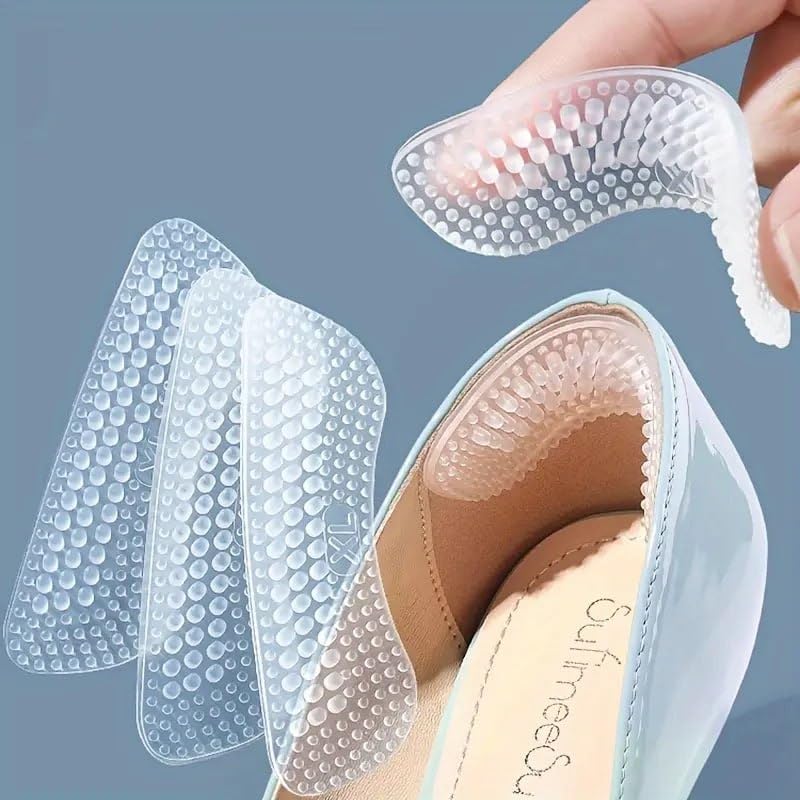 FLASHFOX Shoe Bite Protector Self-Adhesive Silicone Heel Grips Inserts for Loose Shoes | Anti-Slip Heel Pads & Liners | Shoe Snugs for Comfort & Heel Pain Relief for Men & Women – 1 Pair (Heel Liner) - Image 1
