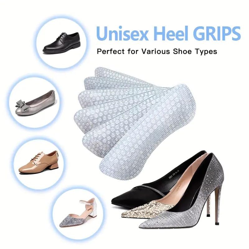 FLASHFOX Shoe Bite Protector Self-Adhesive Silicone Heel Grips Inserts for Loose Shoes | Anti-Slip Heel Pads & Liners | Shoe Snugs for Comfort & Heel Pain Relief for Men & Women – 1 Pair (Heel Liner) - Image 5