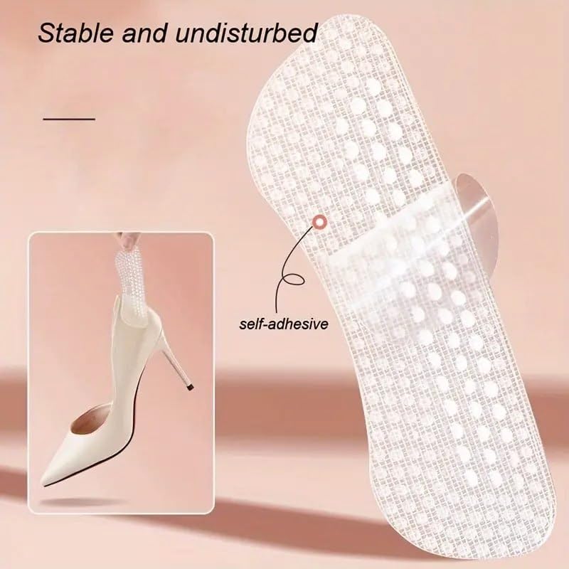 FLASHFOX Shoe Bite Protector Self-Adhesive Silicone Heel Grips Inserts for Loose Shoes | Anti-Slip Heel Pads & Liners | Shoe Snugs for Comfort & Heel Pain Relief for Men & Women – 1 Pair (Heel Liner) - Image 3