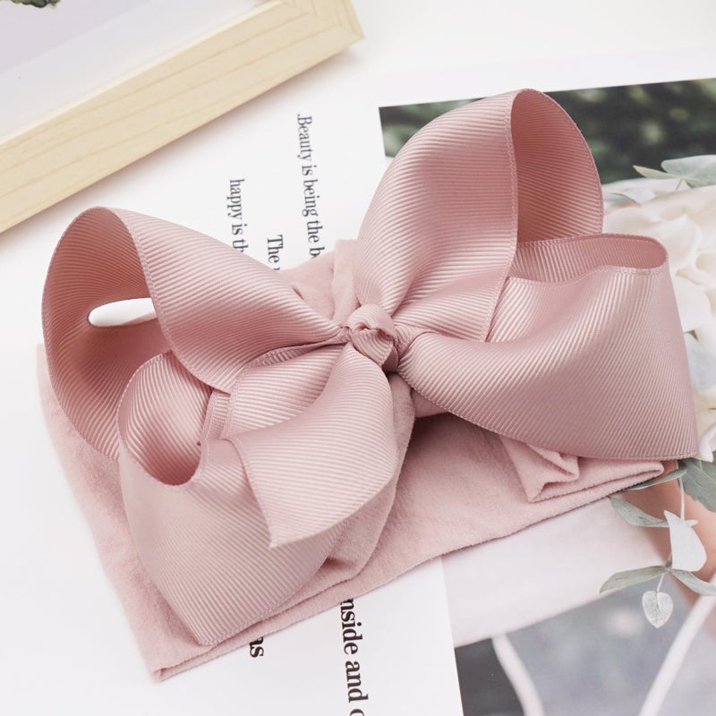 Yxiang 12PCS 6" Baby Headband Bows, Soft Nylon Hairbands Cute Big Bow Super Elastic Headband for Baby Girls Newborn Infant Toddlers - Image 5