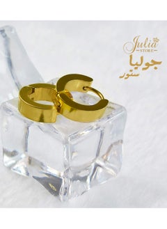 Julia Store 18K Gold Plated Stainless Steel Hoop Earrings  - Image 2