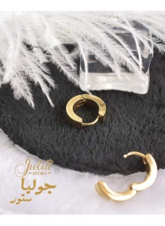 Julia Store 18K Gold Plated Stainless Steel Hoop Earrings  - Image 5
