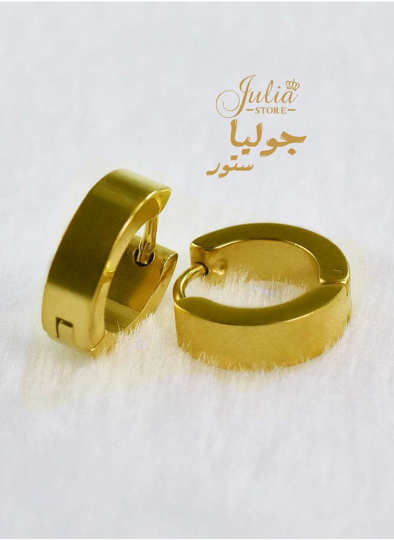 جوليا ستور أقراط دائرية من الفولاذ المقاوم للصدأ  - Image 1