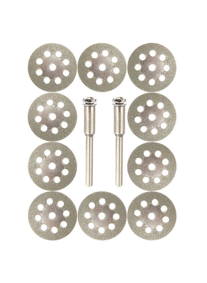 DIY Crafts Diy Crafts 7310 Diamond Cutting Wheel Cut Off Discs Coated Rotary Tools With Mandrel for Dremel 22mm Multicolor 5 Piece  - Image 2