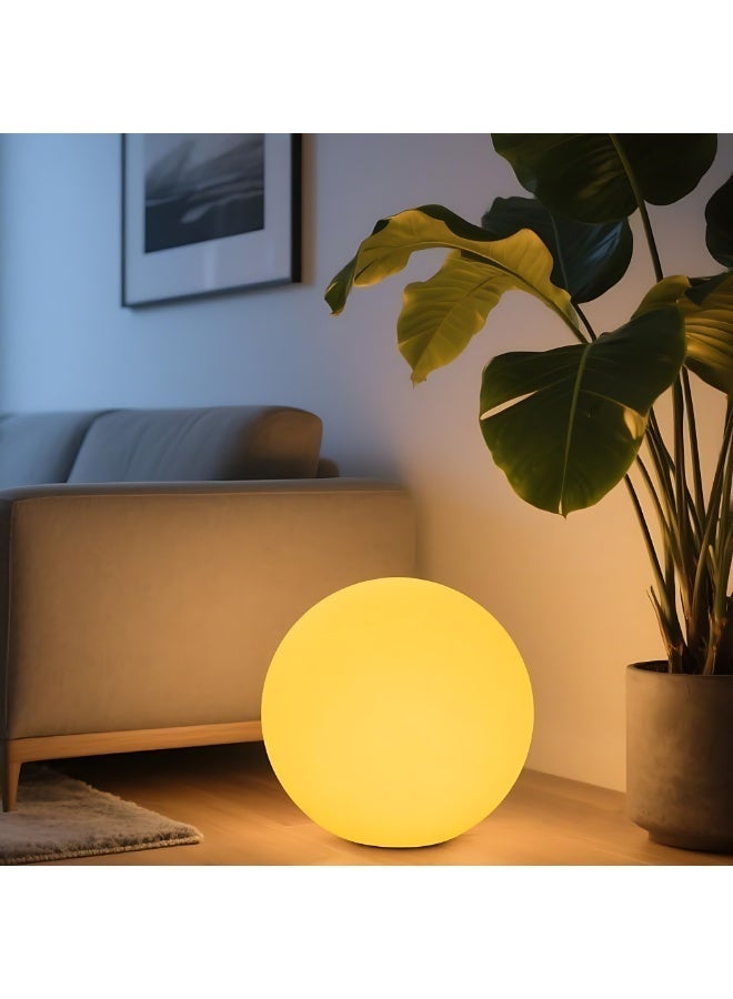 ETRONIK مصباح LED Moonball Light مقاس 6 بوصات قابل لإعادة الشحن والتحكم عن بعد، مصباح مزاجي متغير 16 لونًا، إضاءة ليلية متوهجة قابلة للتعتيم، إضاءة زخرفية للمنزل والحفلات والحانات وحفلات الزفاف - Image 1