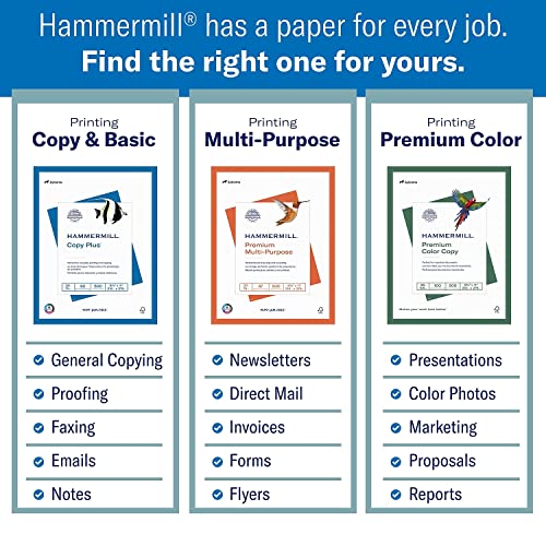 Hammermill Cardstock, Premium Color Copy, 80 lb, 8.5 x 11 - 1 Pack (250 Sheets) - 100 Bright, Made in the USA Card Stock - Image 3